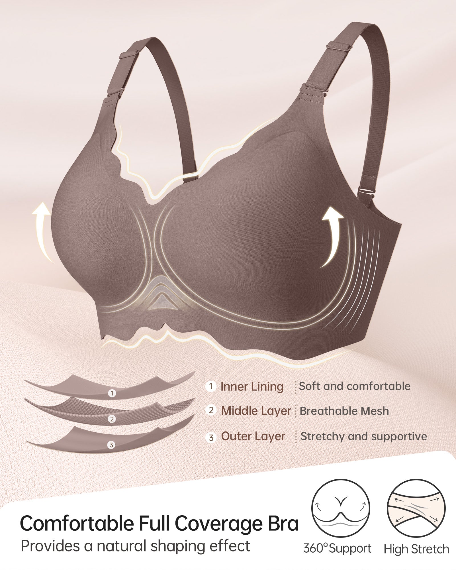 Seamless Scalloped Bras