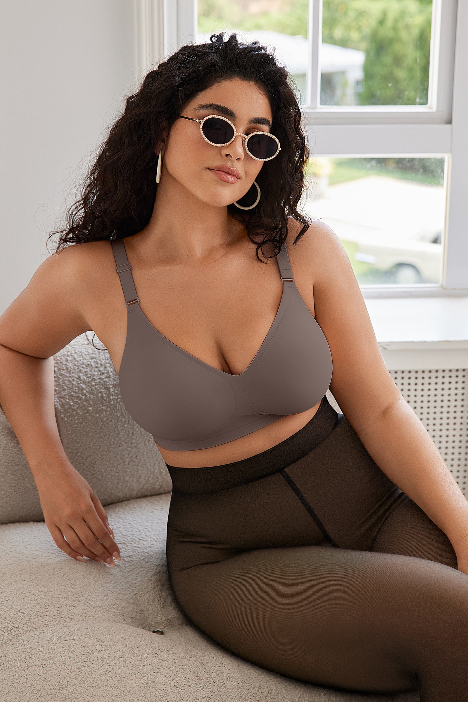 Wireless Bras with Front - Adjustable Straps