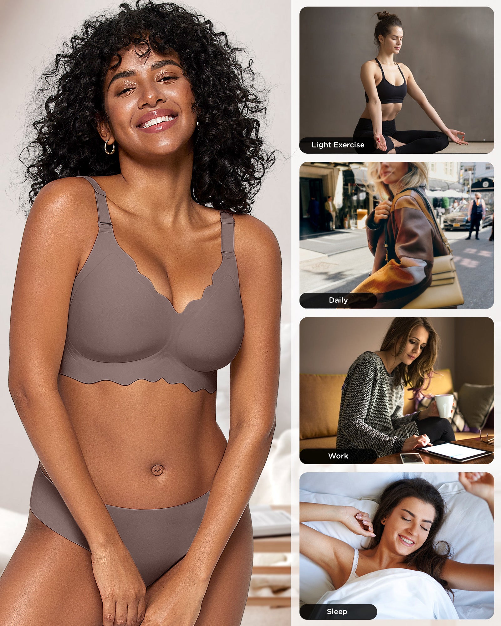 Seamless Scalloped Bras