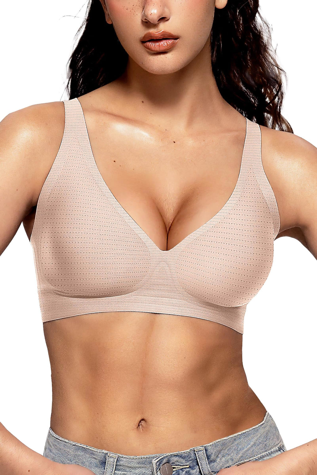 Deep V Wireless Bra