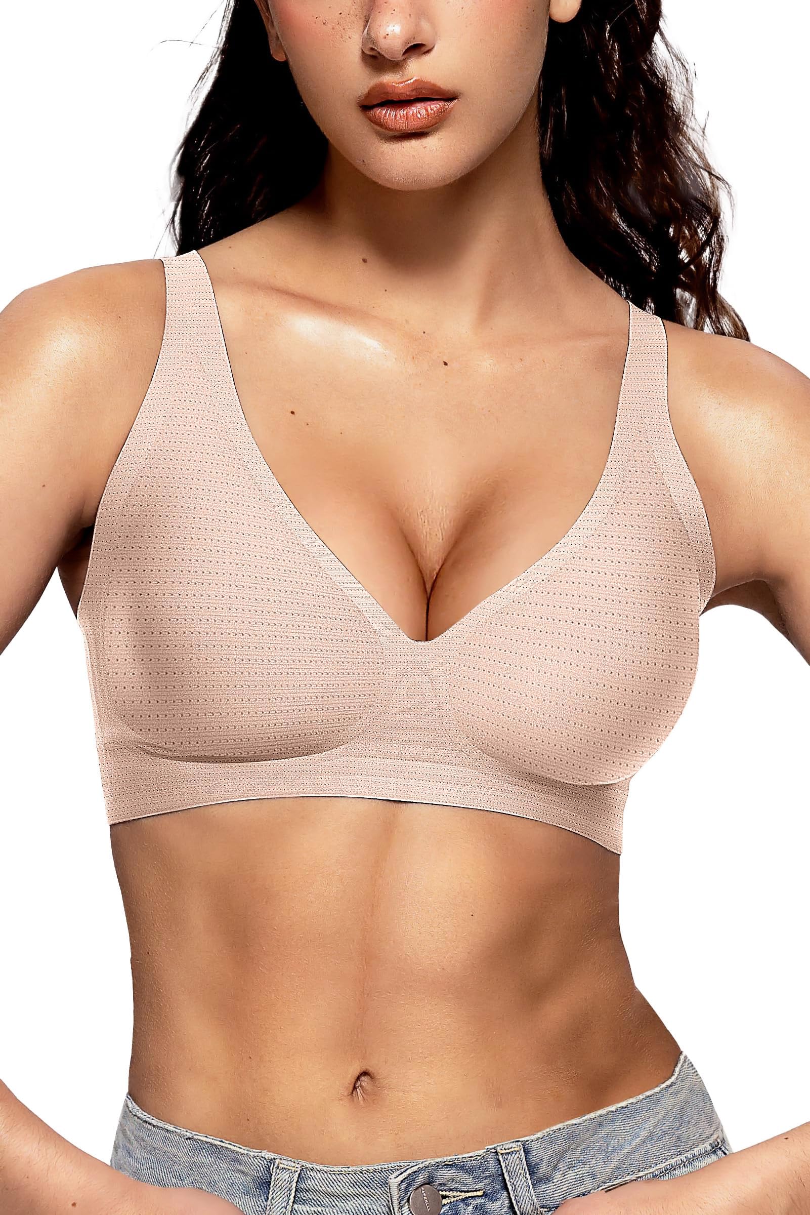 Deep V Wireless Bra
