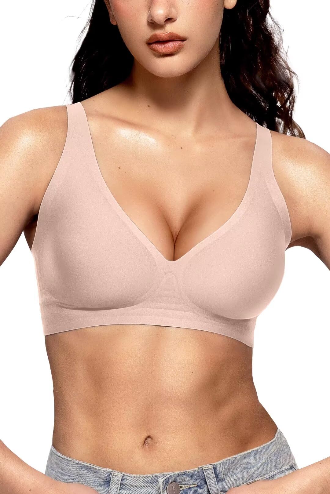 Deep V Wireless Bra