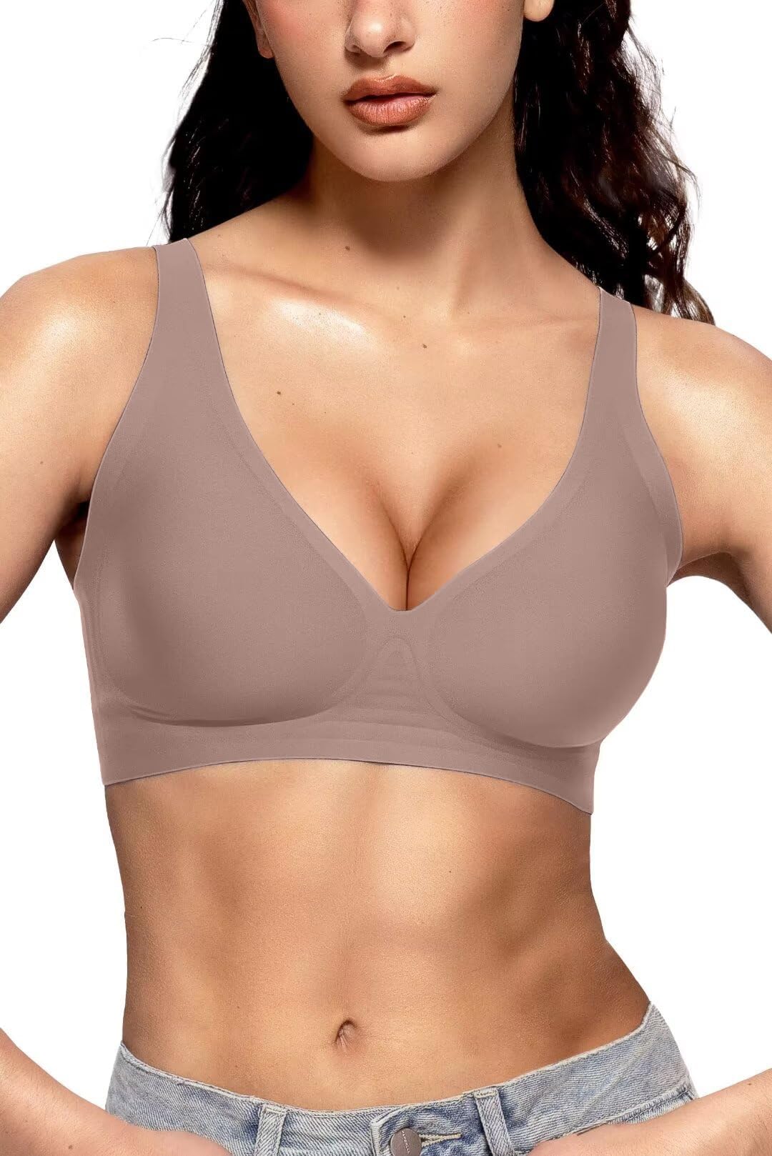 Deep V Wireless Bra