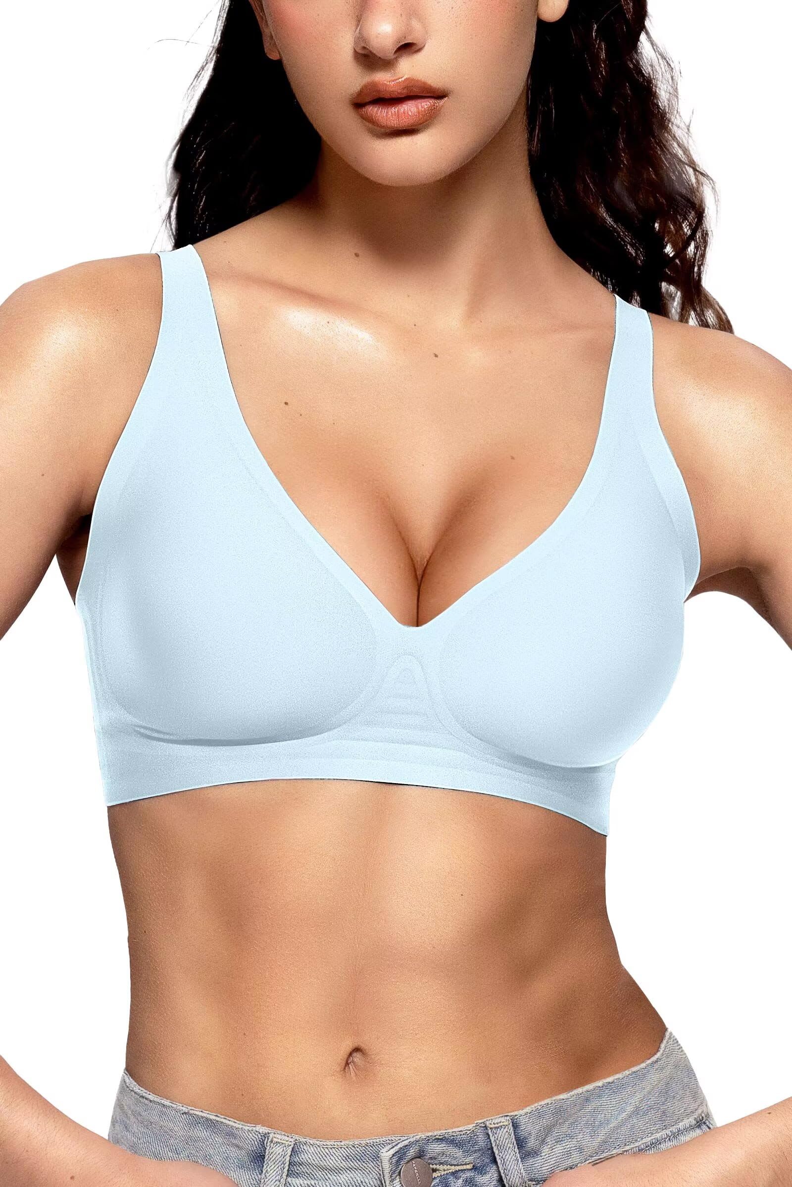 Deep V Wireless Bra