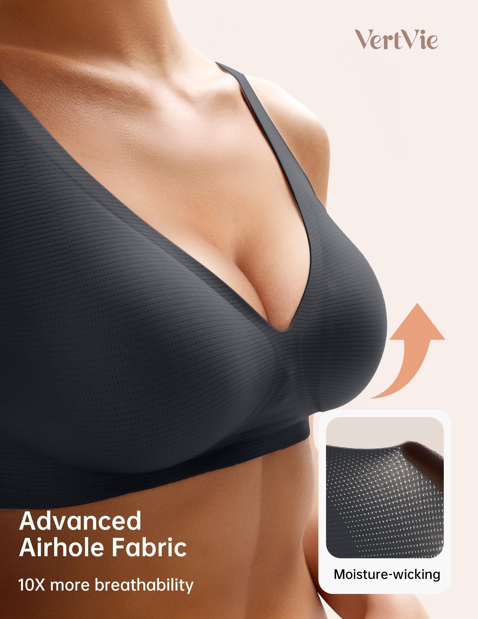 Deep V Wireless Bra