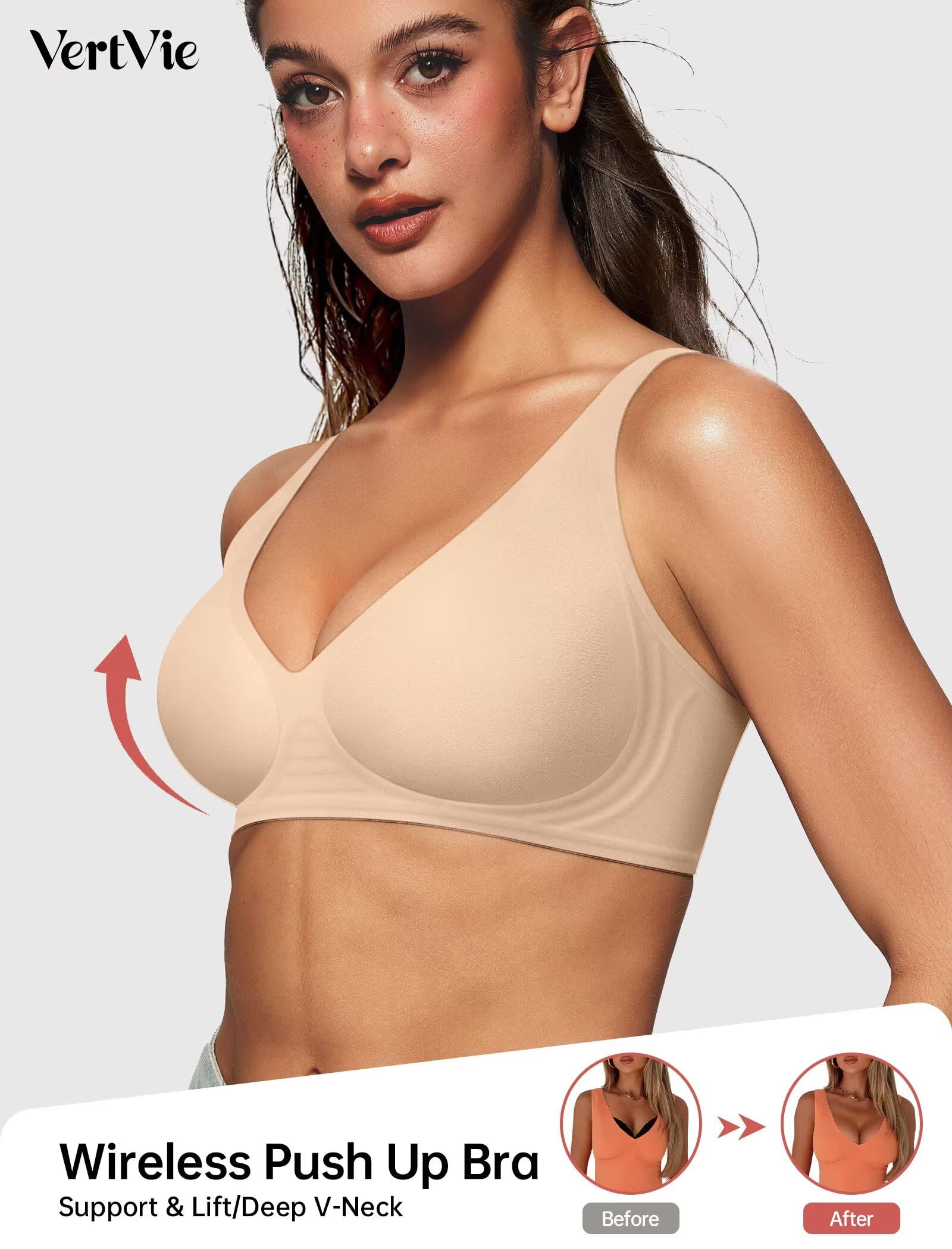 Deep V Wireless Bra