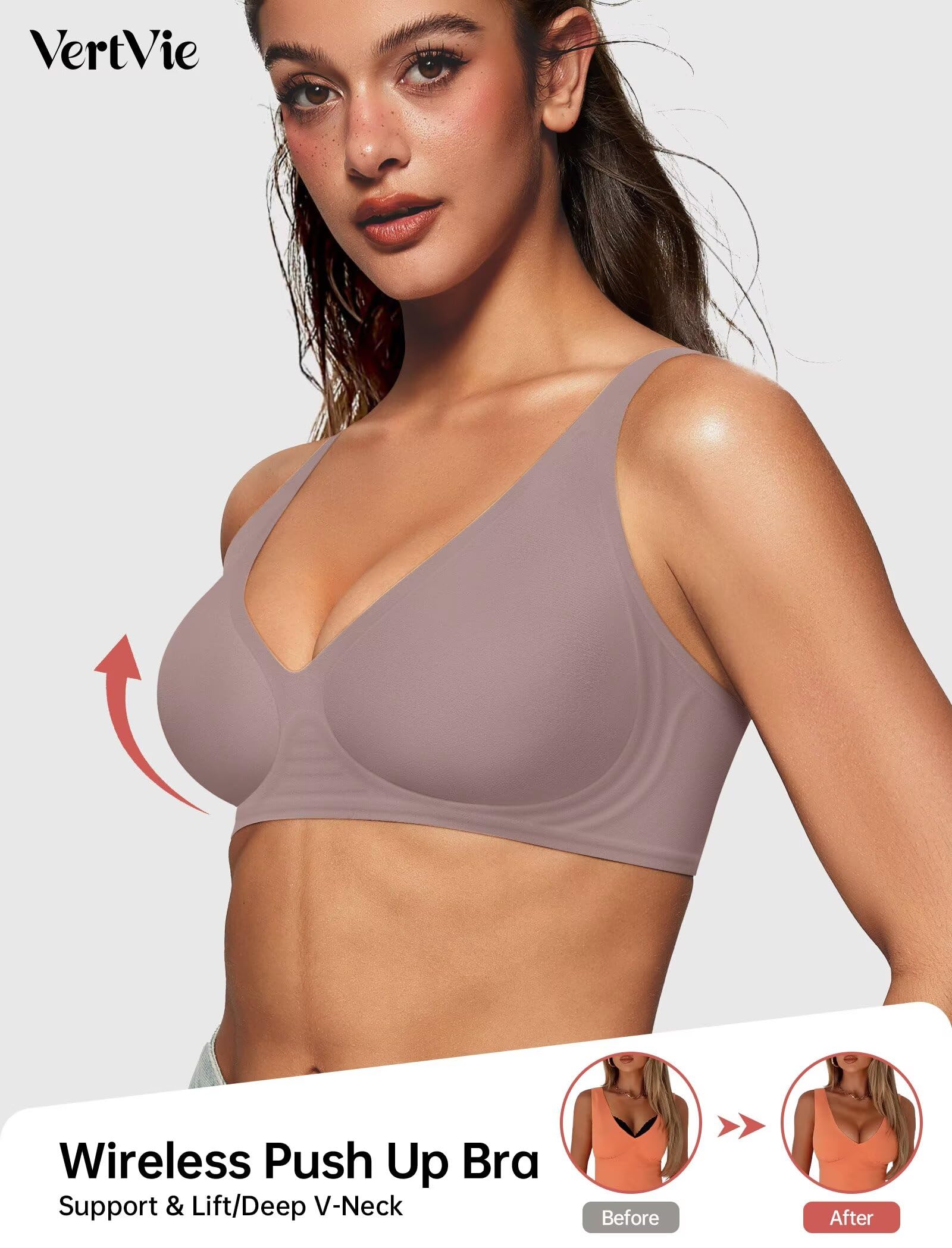 Deep V Wireless Bra