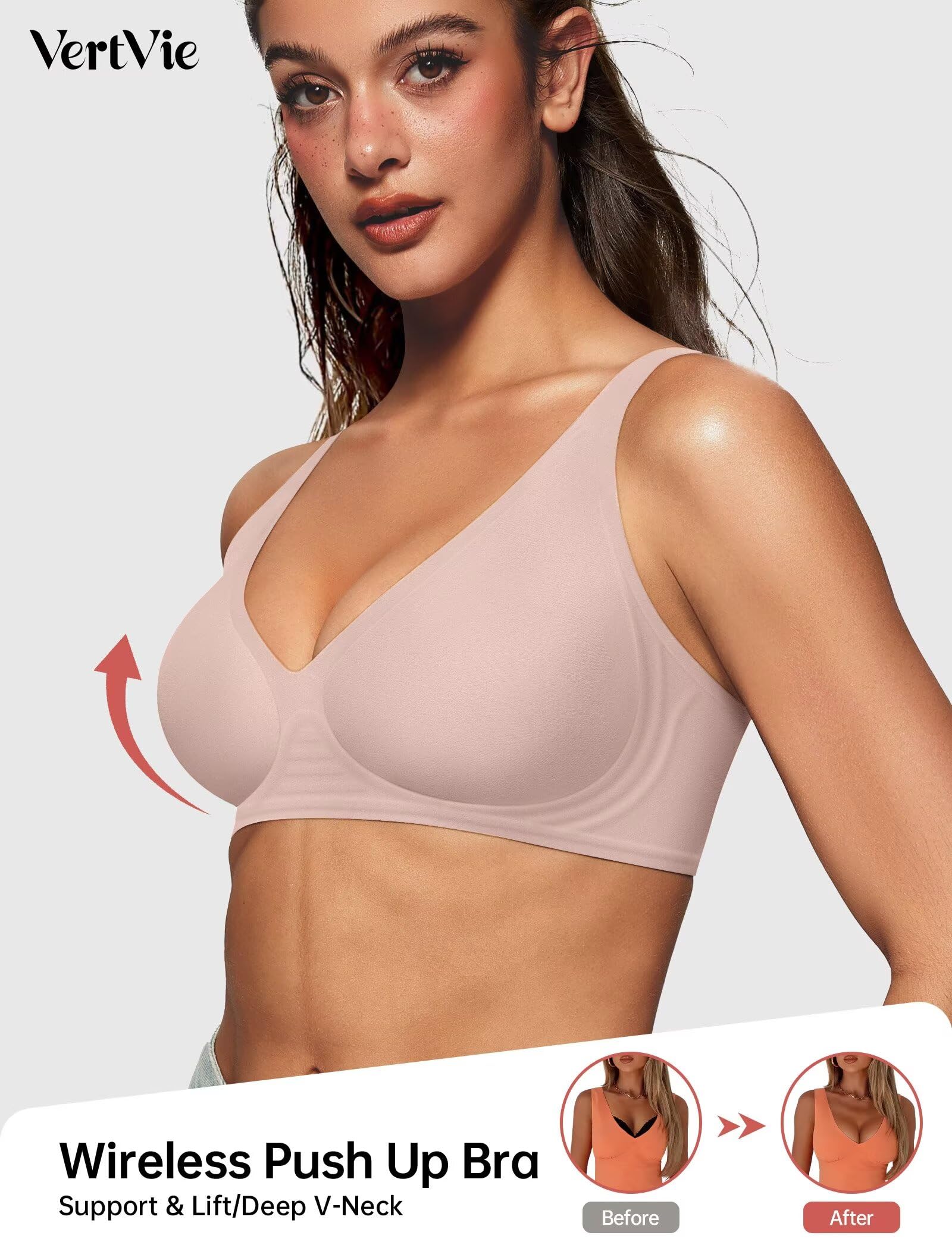 Deep V Wireless Bra