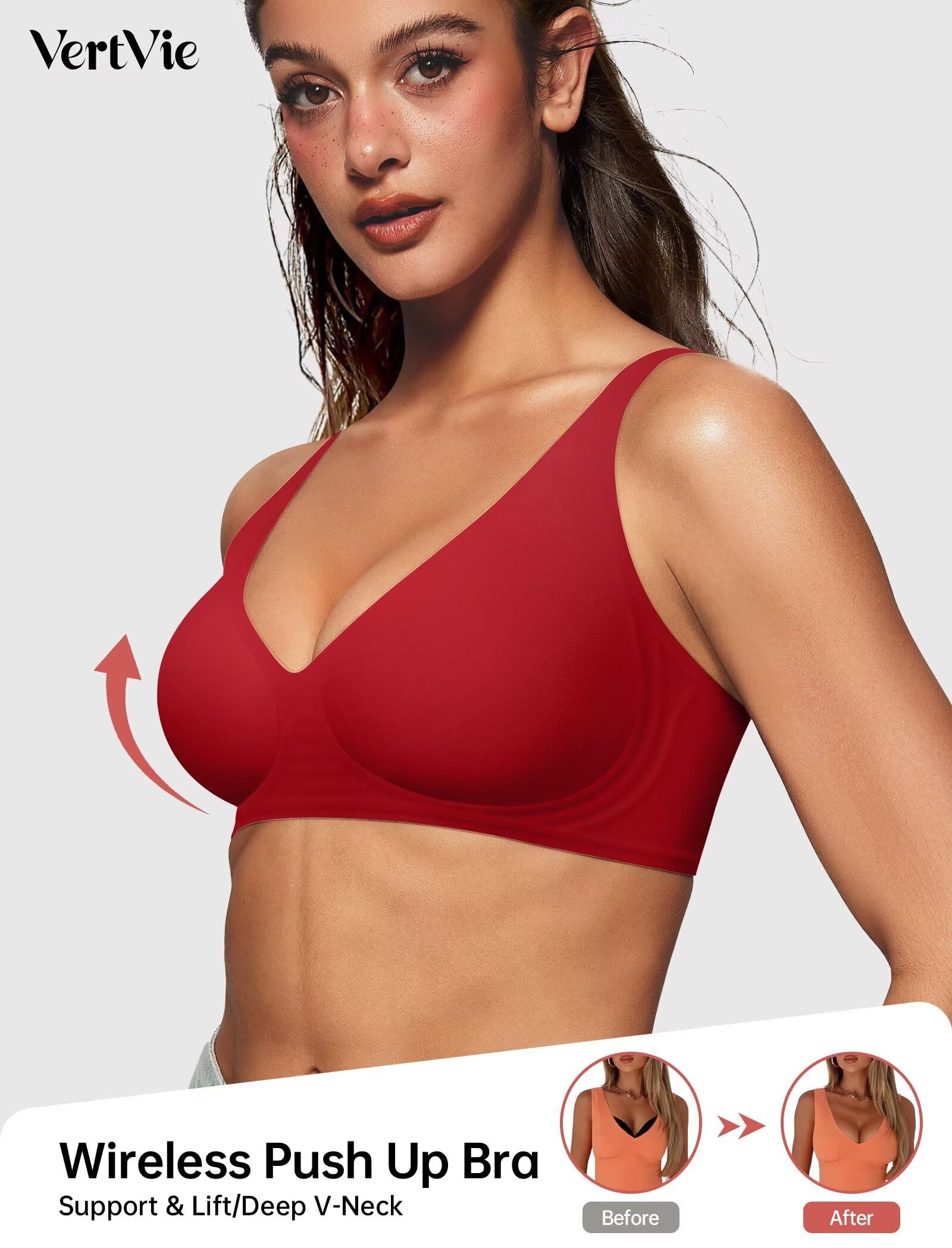 Deep V Wireless Bra