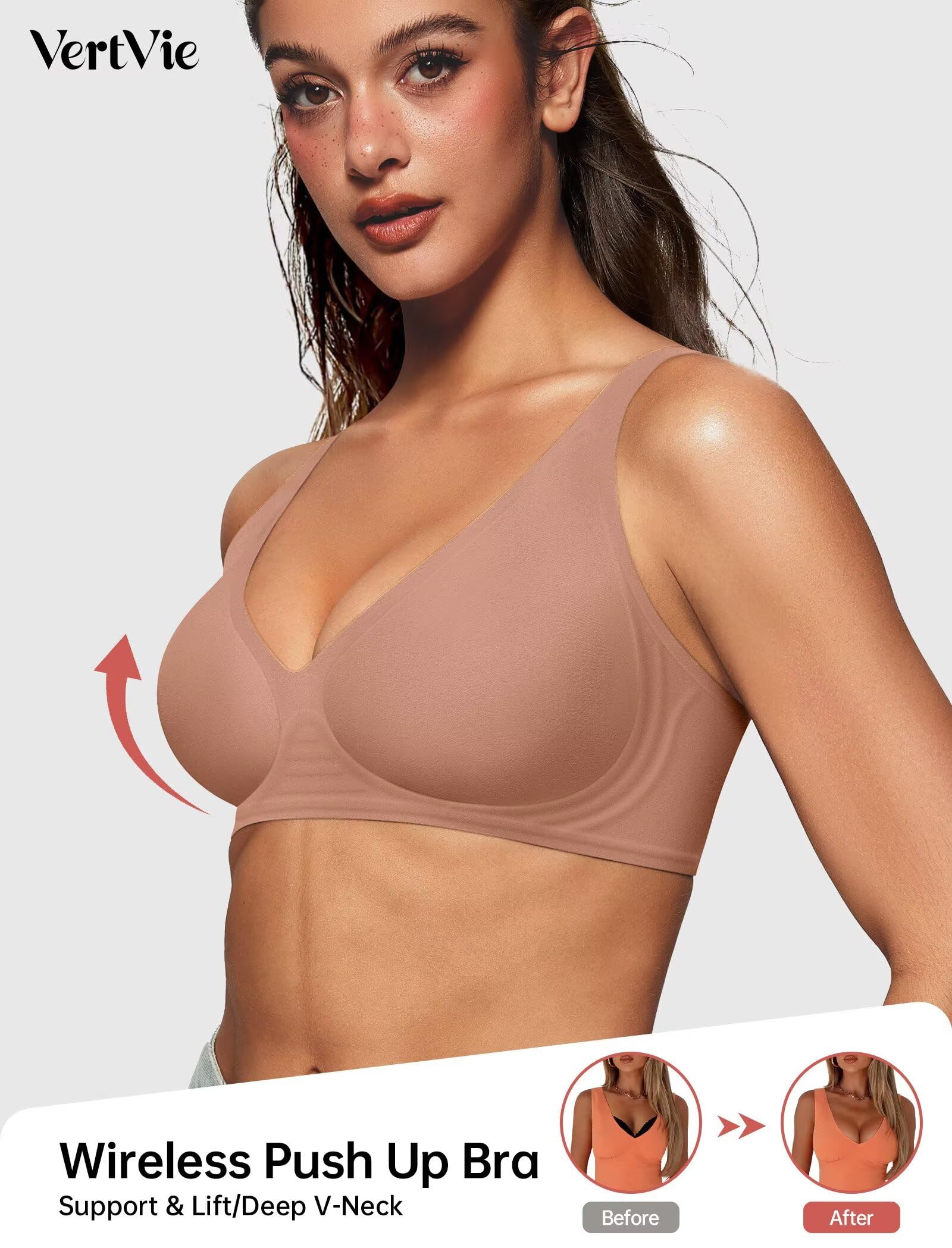 Deep V Wireless Bra