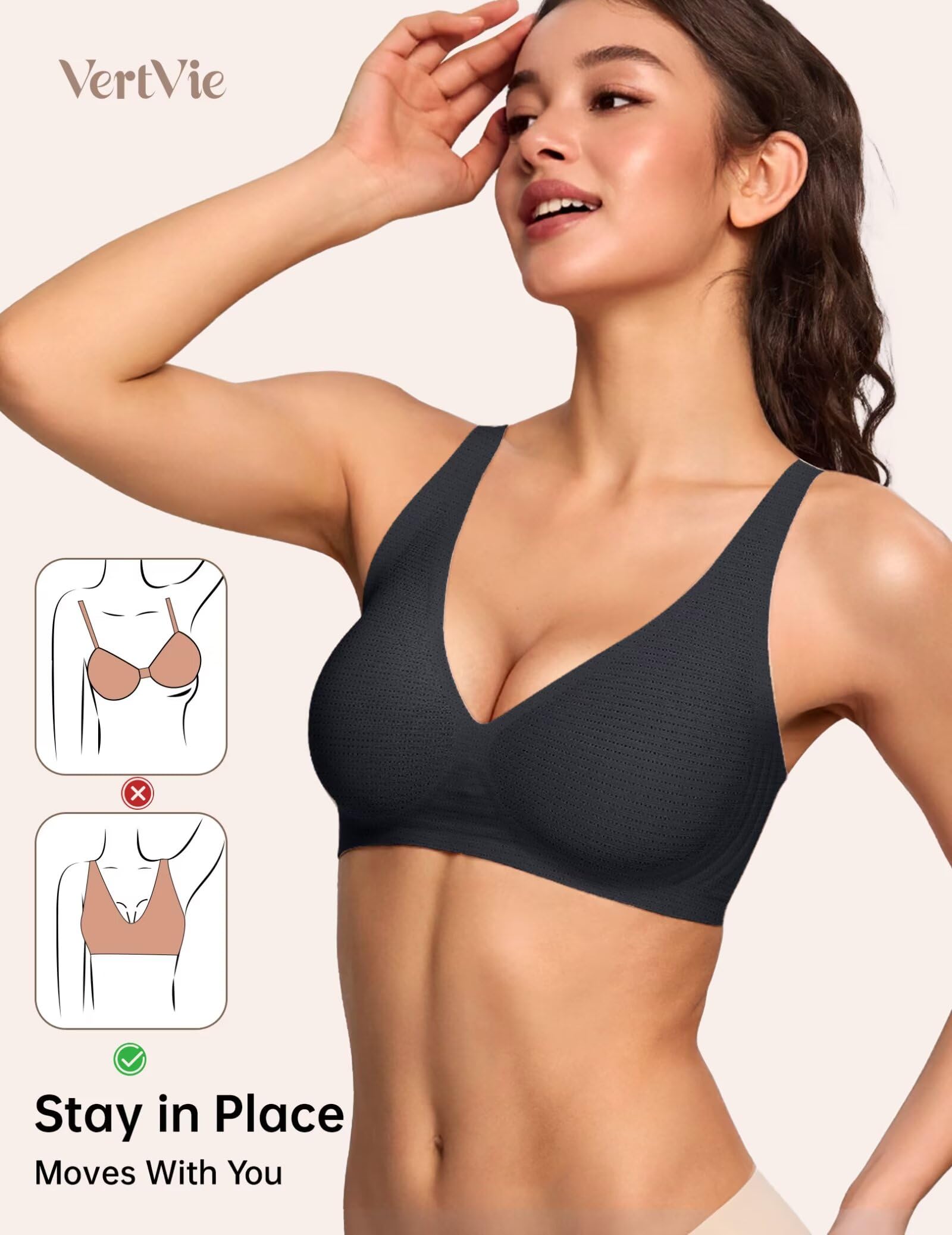 Deep V Wireless Bra