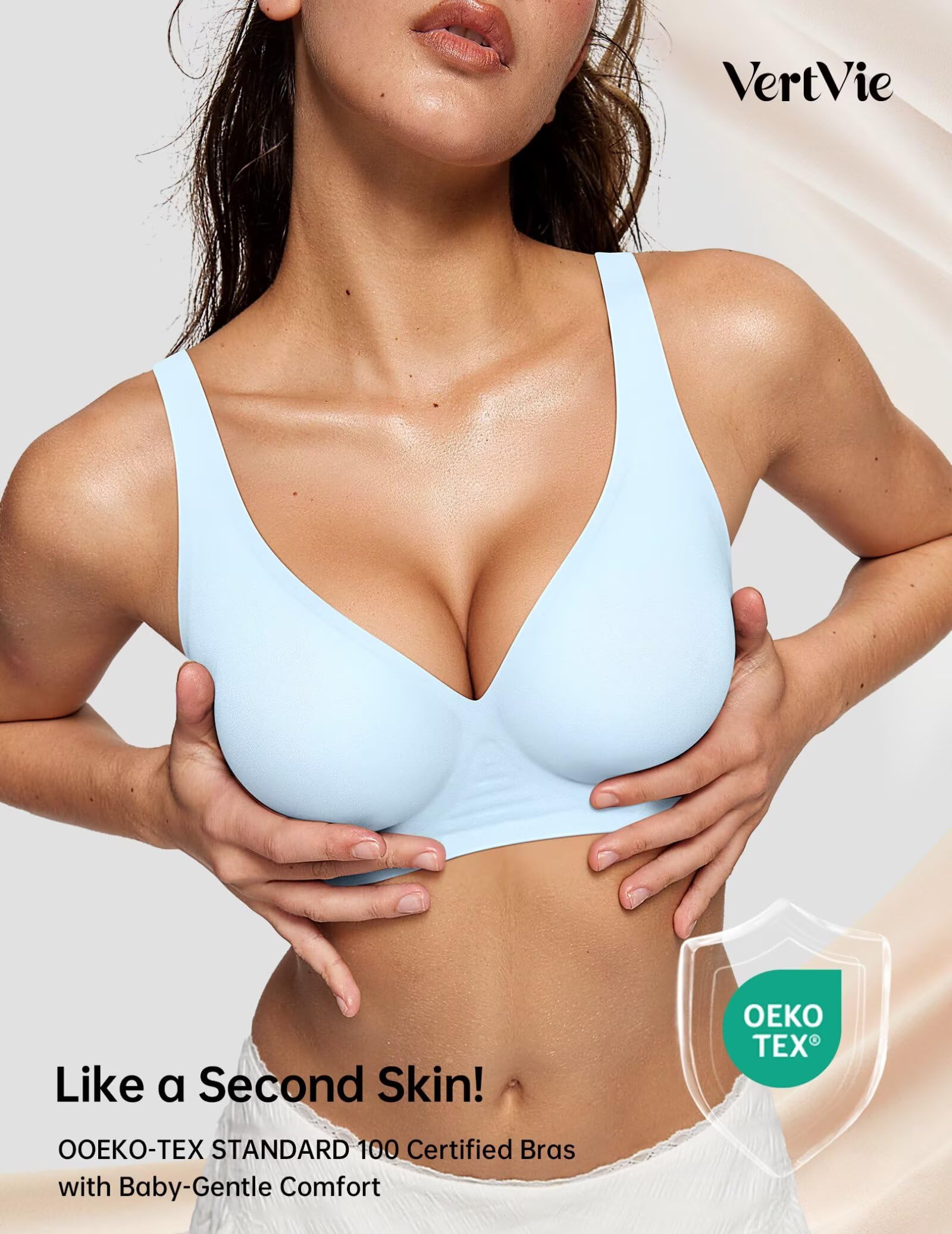 Deep V Wireless Bra