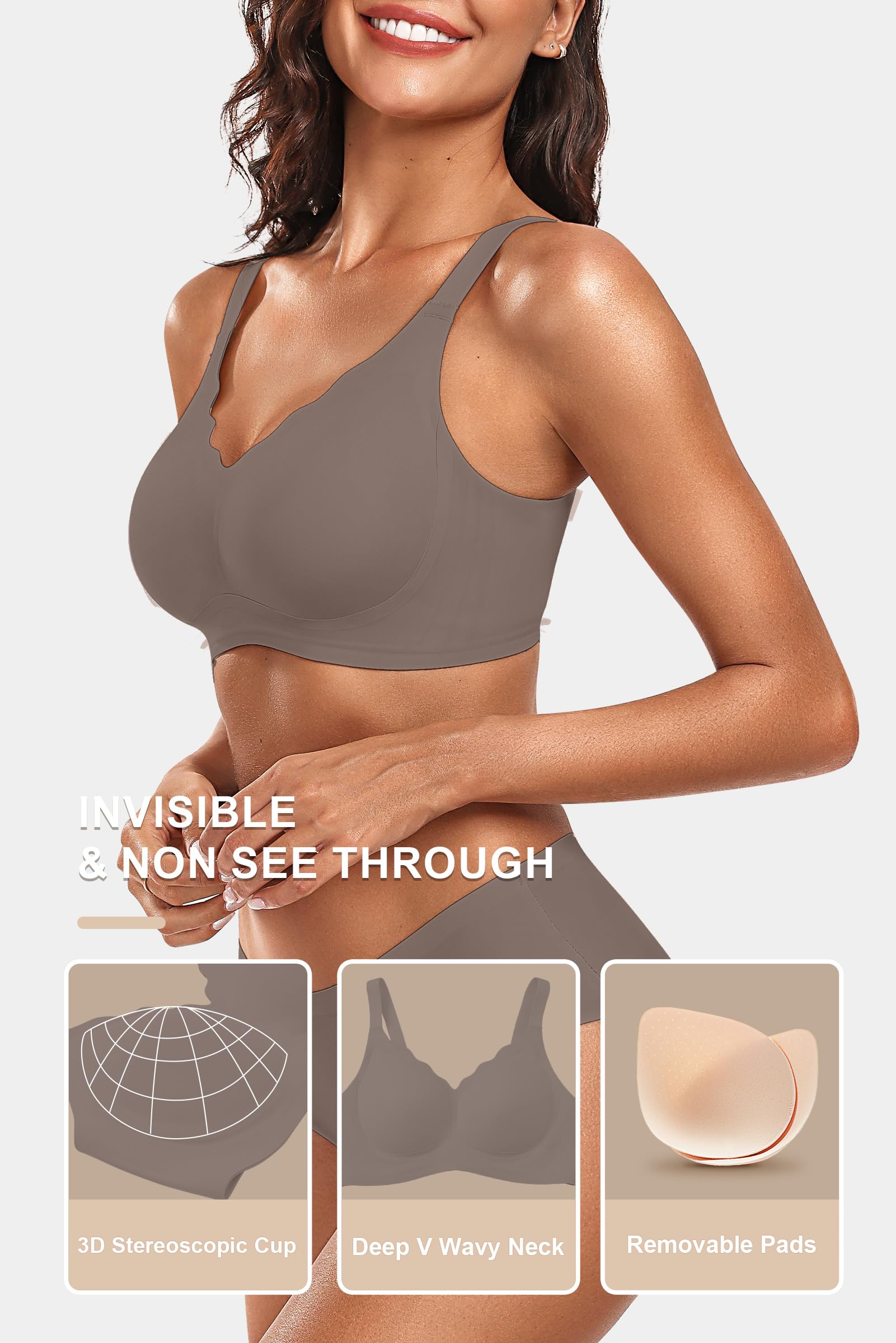 Seamless Wire-Free Scalloped Bras