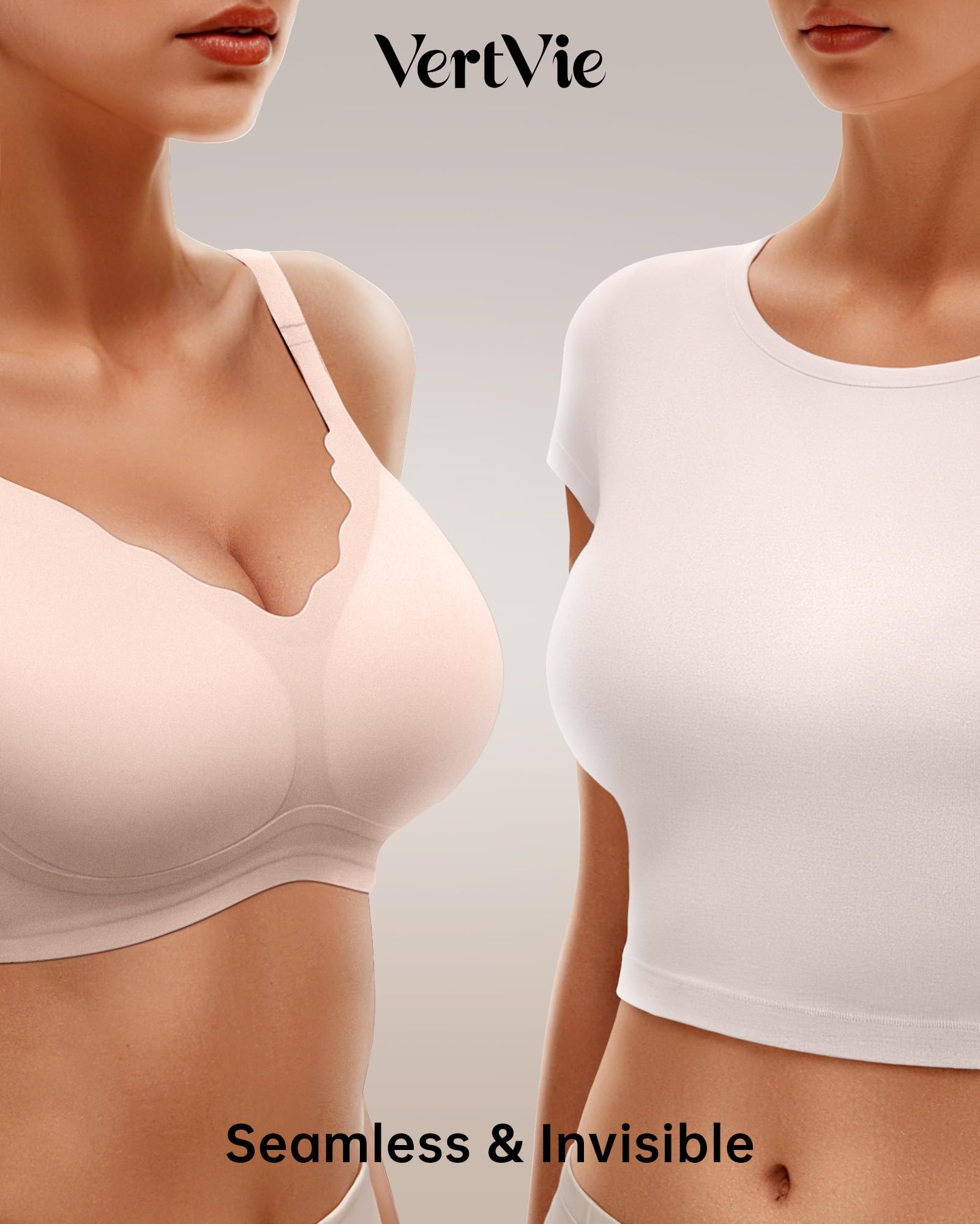 Seamless Wire-Free Scalloped Bras