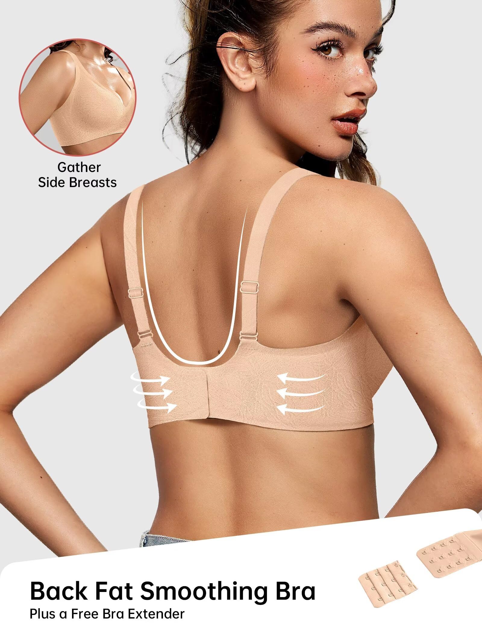 Deep V Wireless Bra