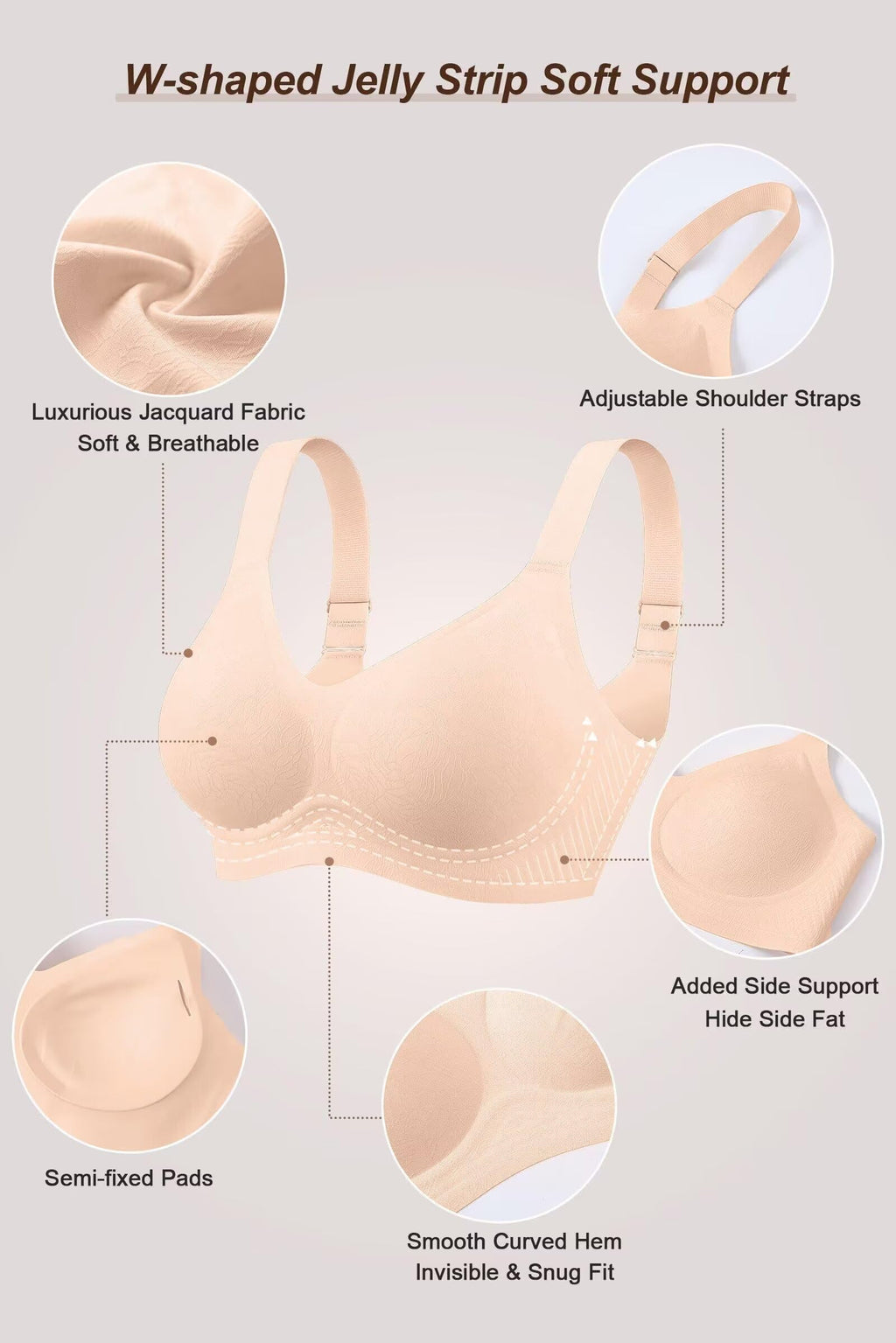 Seamless Wire-Free Comfort Bra