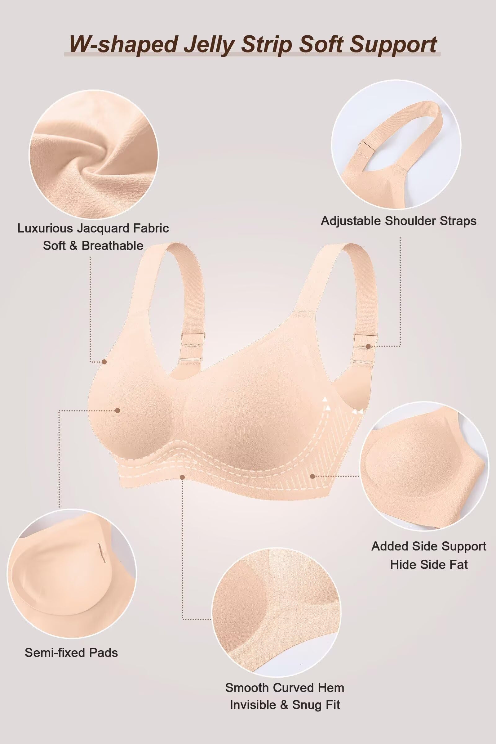 Seamless Wire-Free Comfort Bra