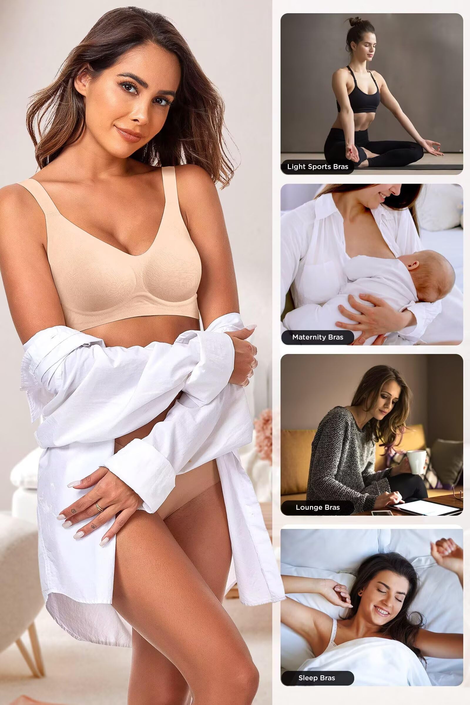 Seamless Wire-Free Comfort Bra