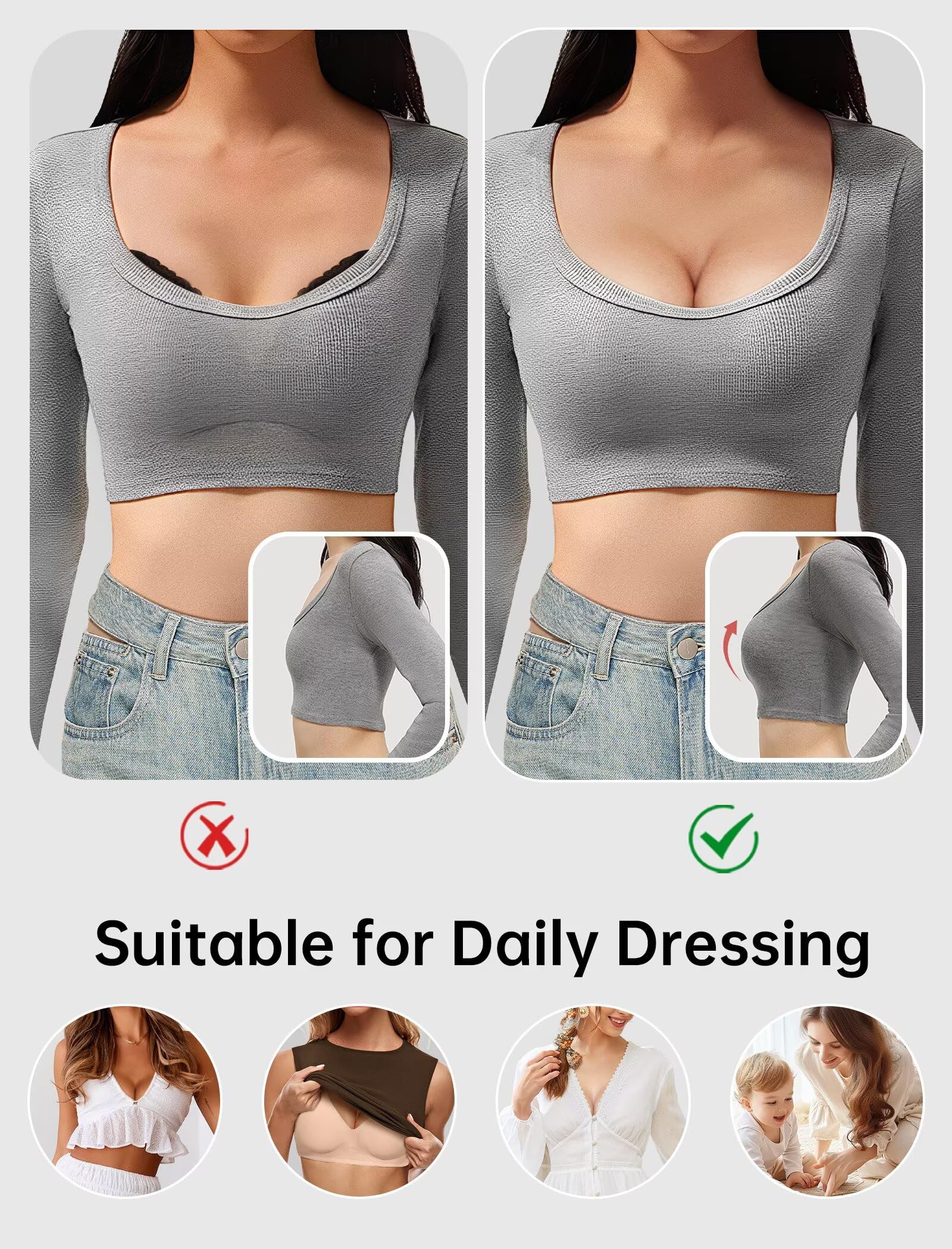 Deep V Wireless Bra