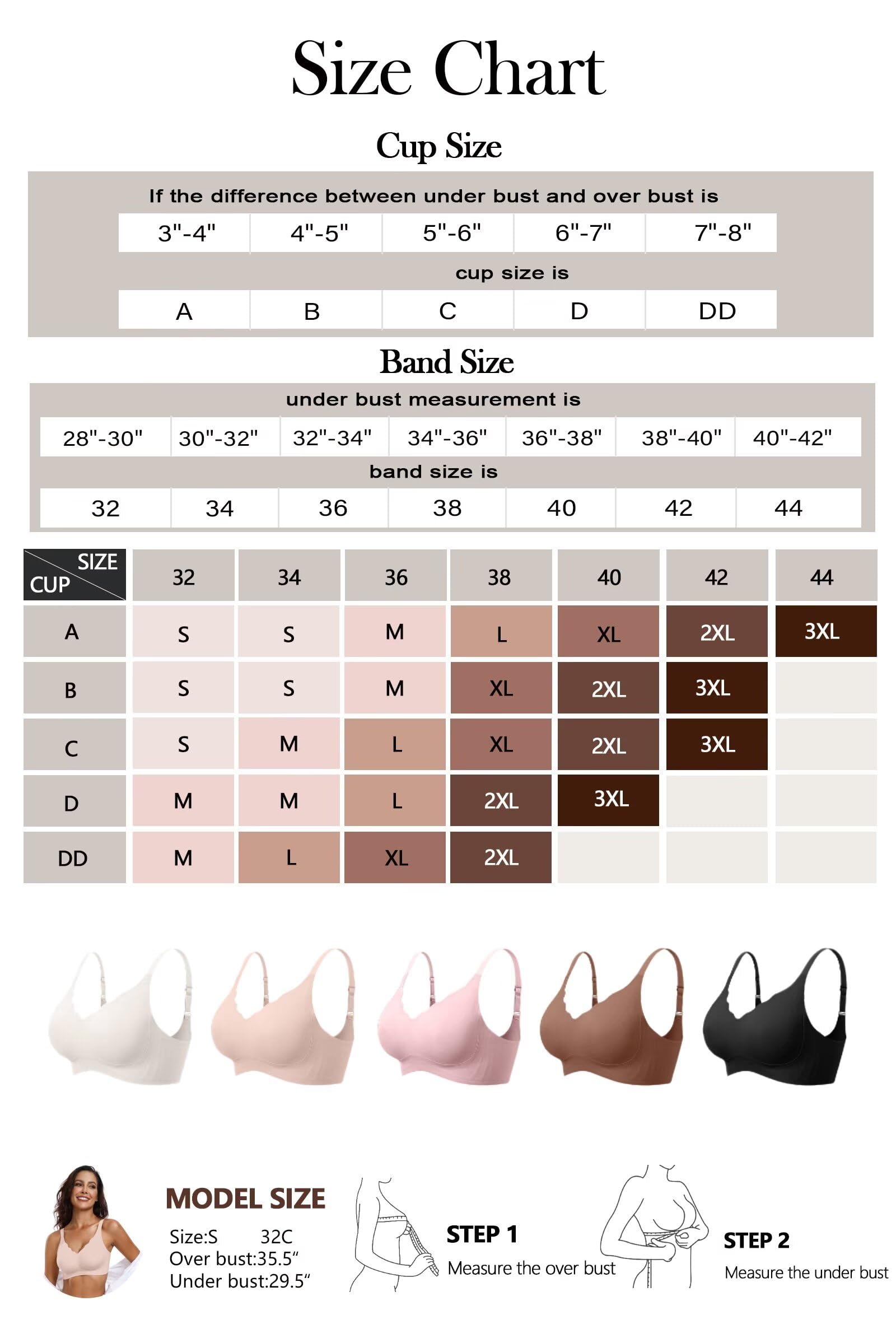 Seamless Wire-Free Scalloped Bras