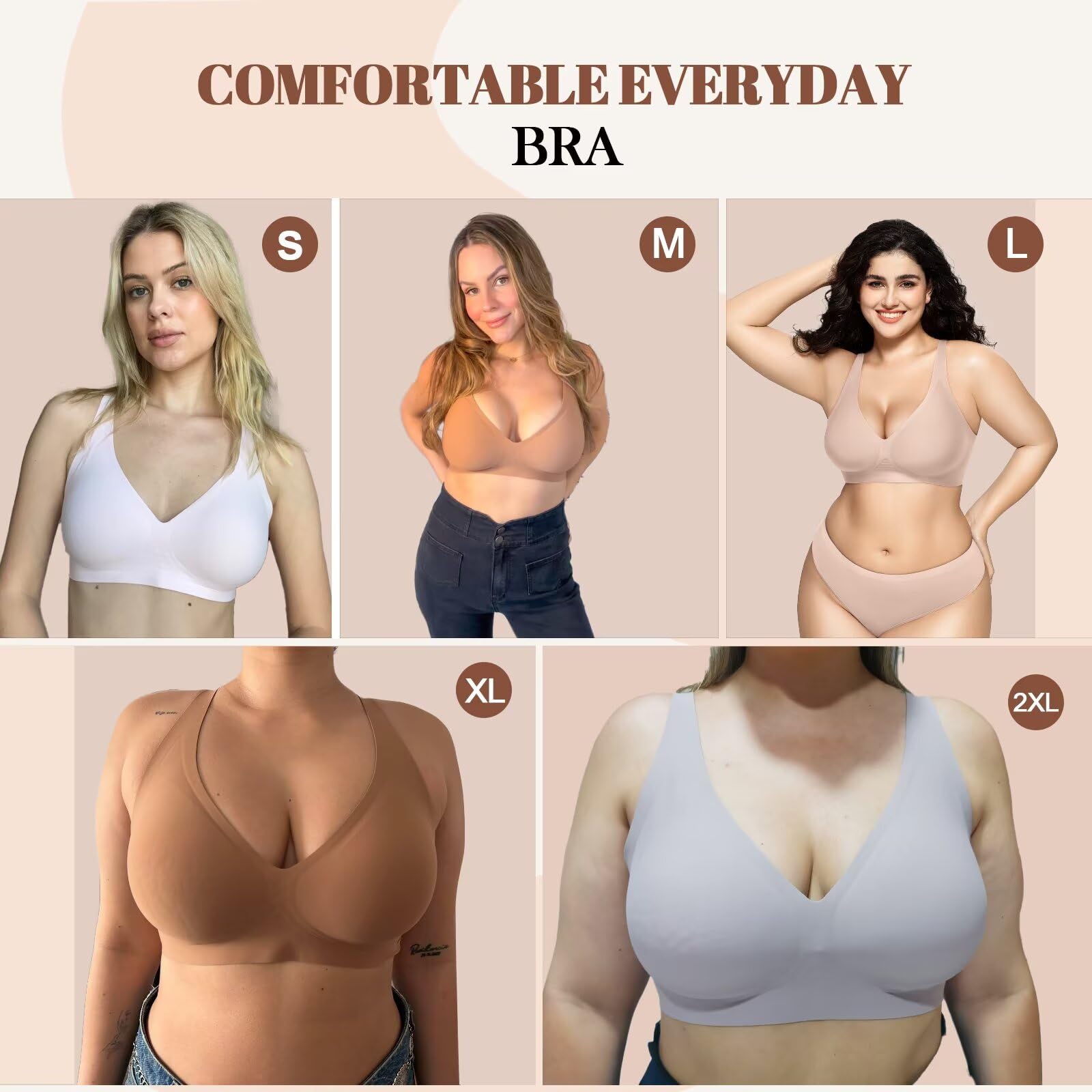 Deep V Wireless Bra