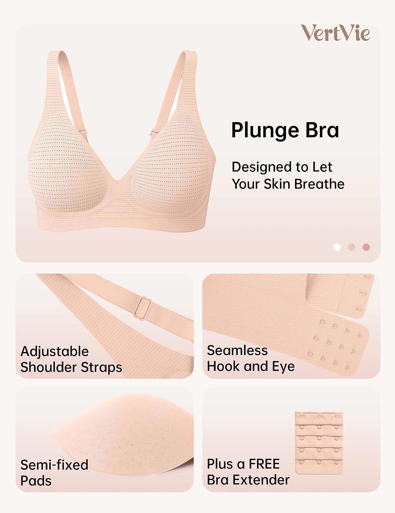 Deep V Wireless Bra