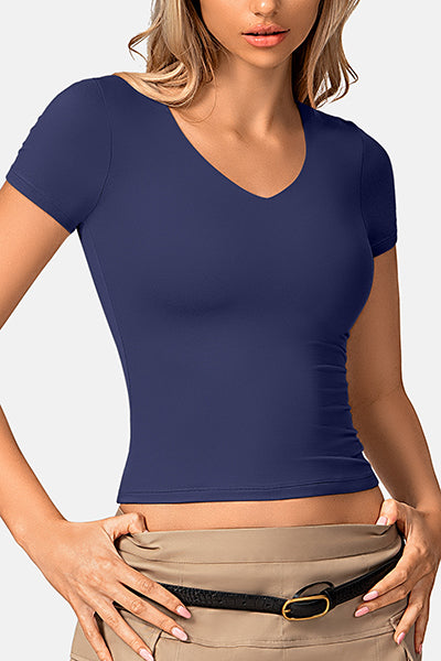 Double Lined V Neck Shirt