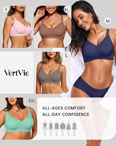 Seamless Wire-Free Scalloped Bras