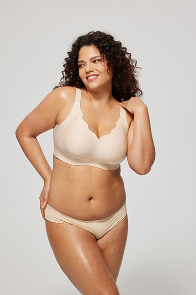 Scalloped Full Coverage Bra Plus Size