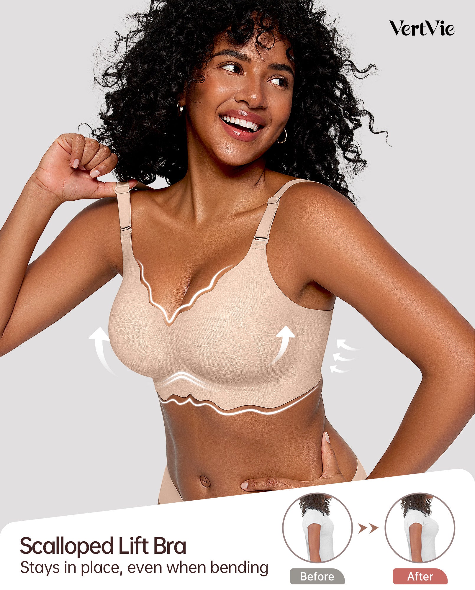 Seamless Scalloped Bras