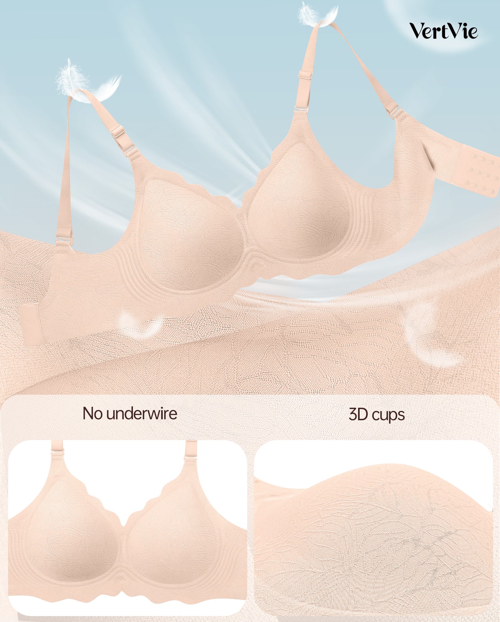 Seamless Scalloped Bras