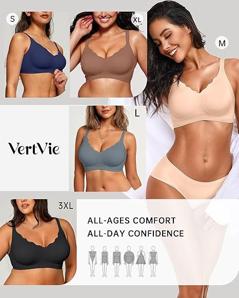 Seamless Wire-Free Scalloped Bras