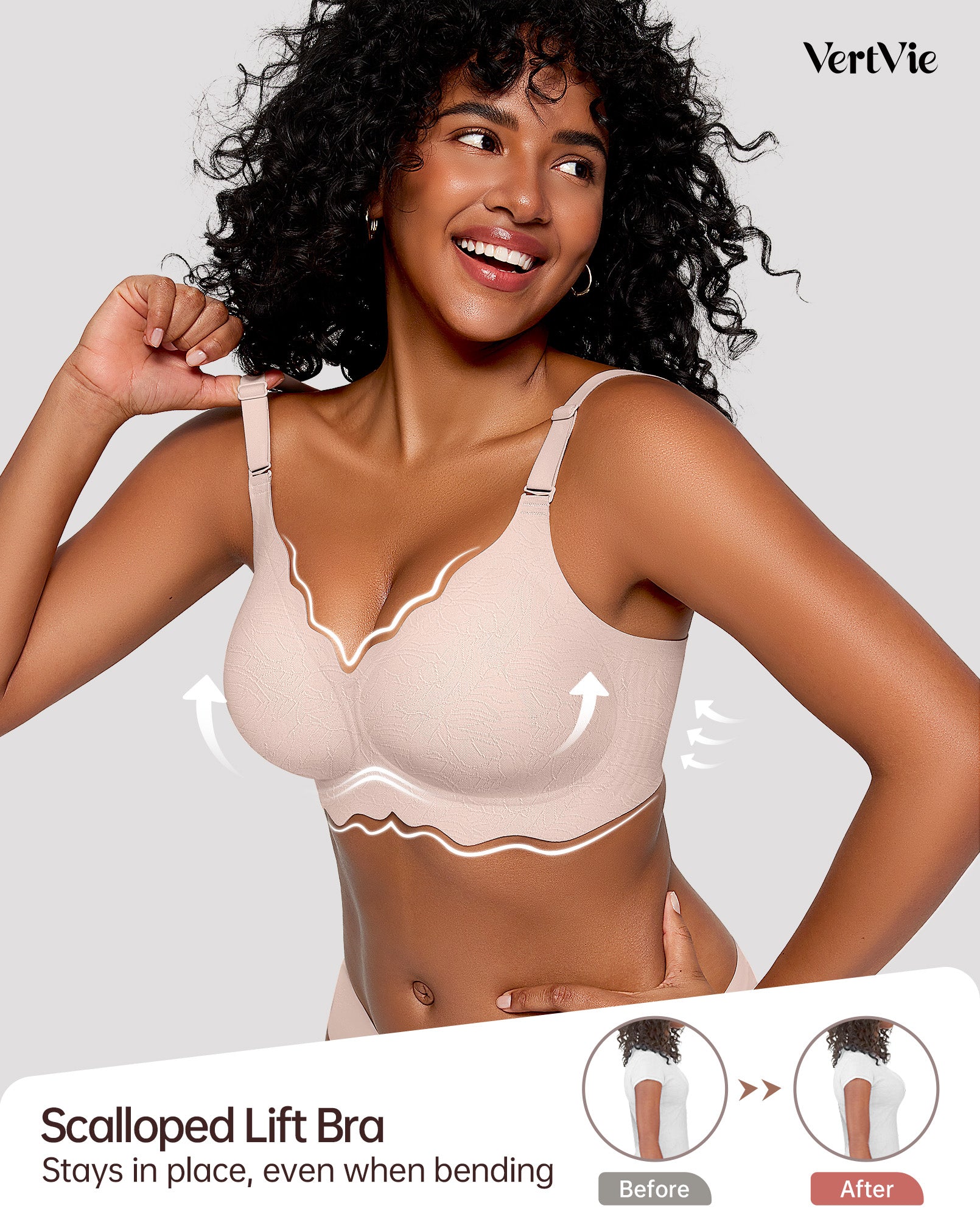 Seamless Scalloped Bras