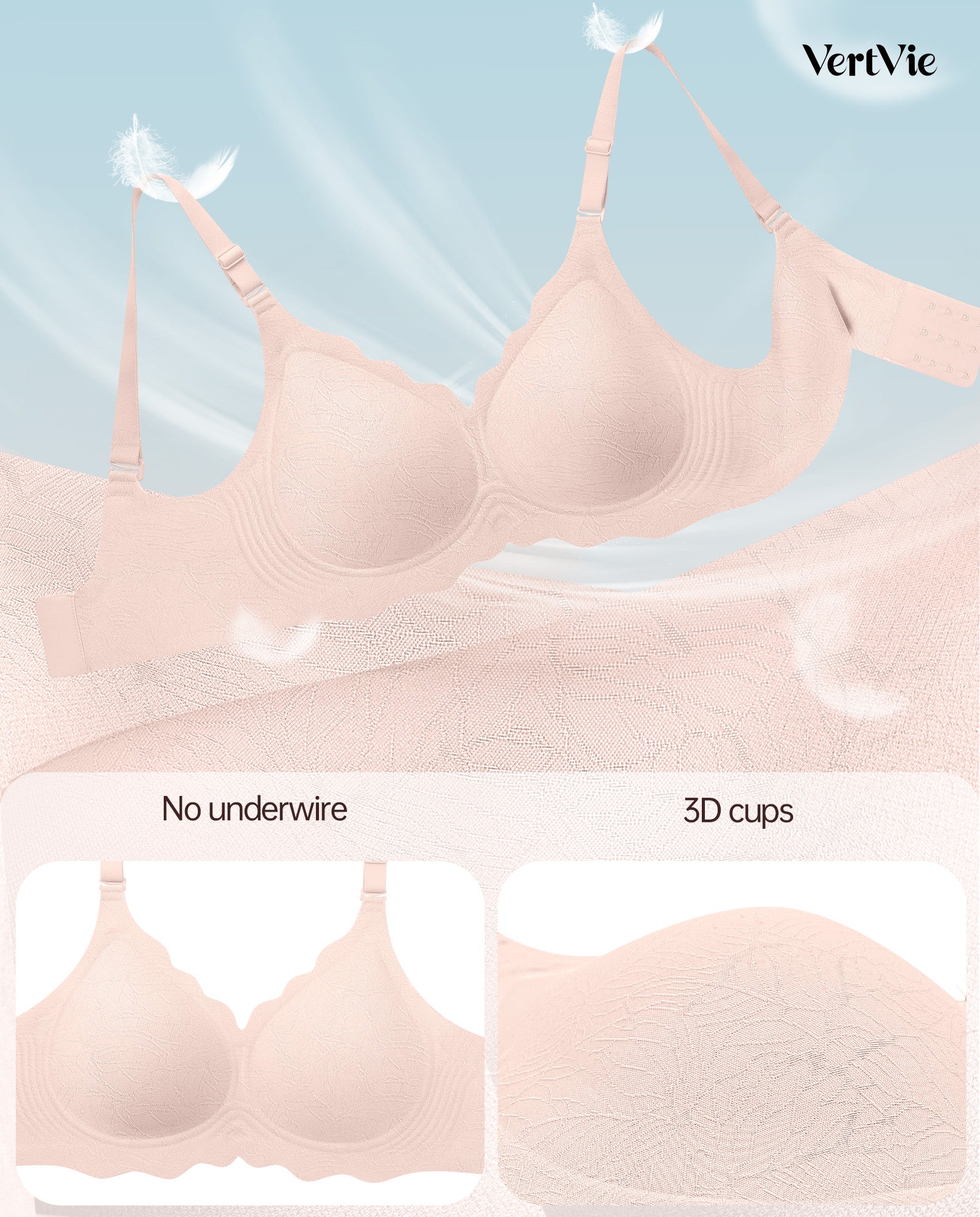 Seamless Scalloped Bras