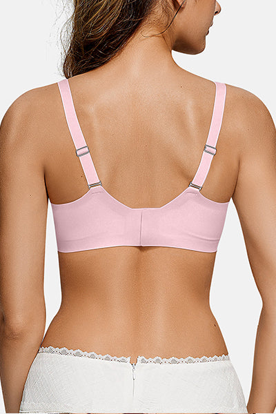 Scalloped Seamless Bra with Breathable Mesh