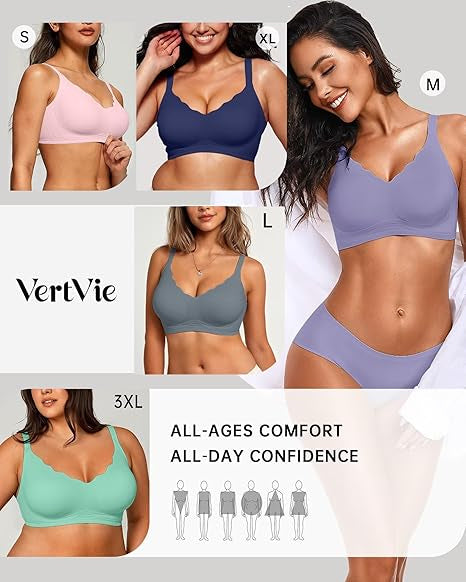 Seamless Wire-Free Scalloped Bras
