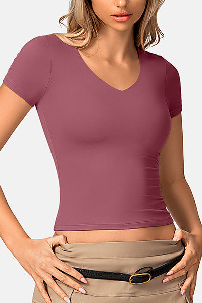 Double Lined V Neck Shirt