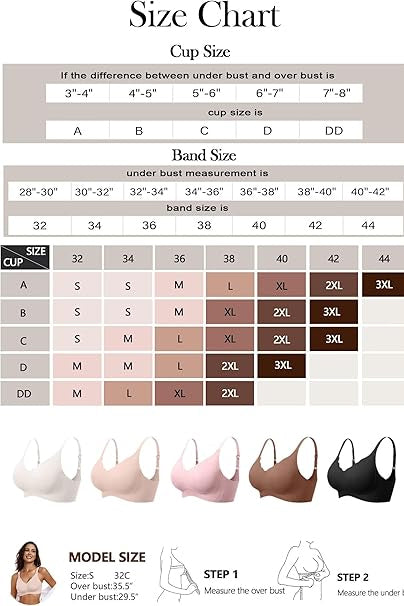 Seamless Wire-Free Scalloped Bras