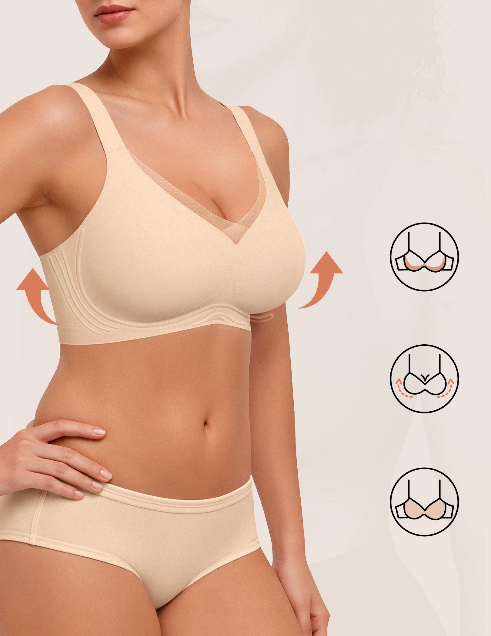 Supportive Mesh Crossover Bras