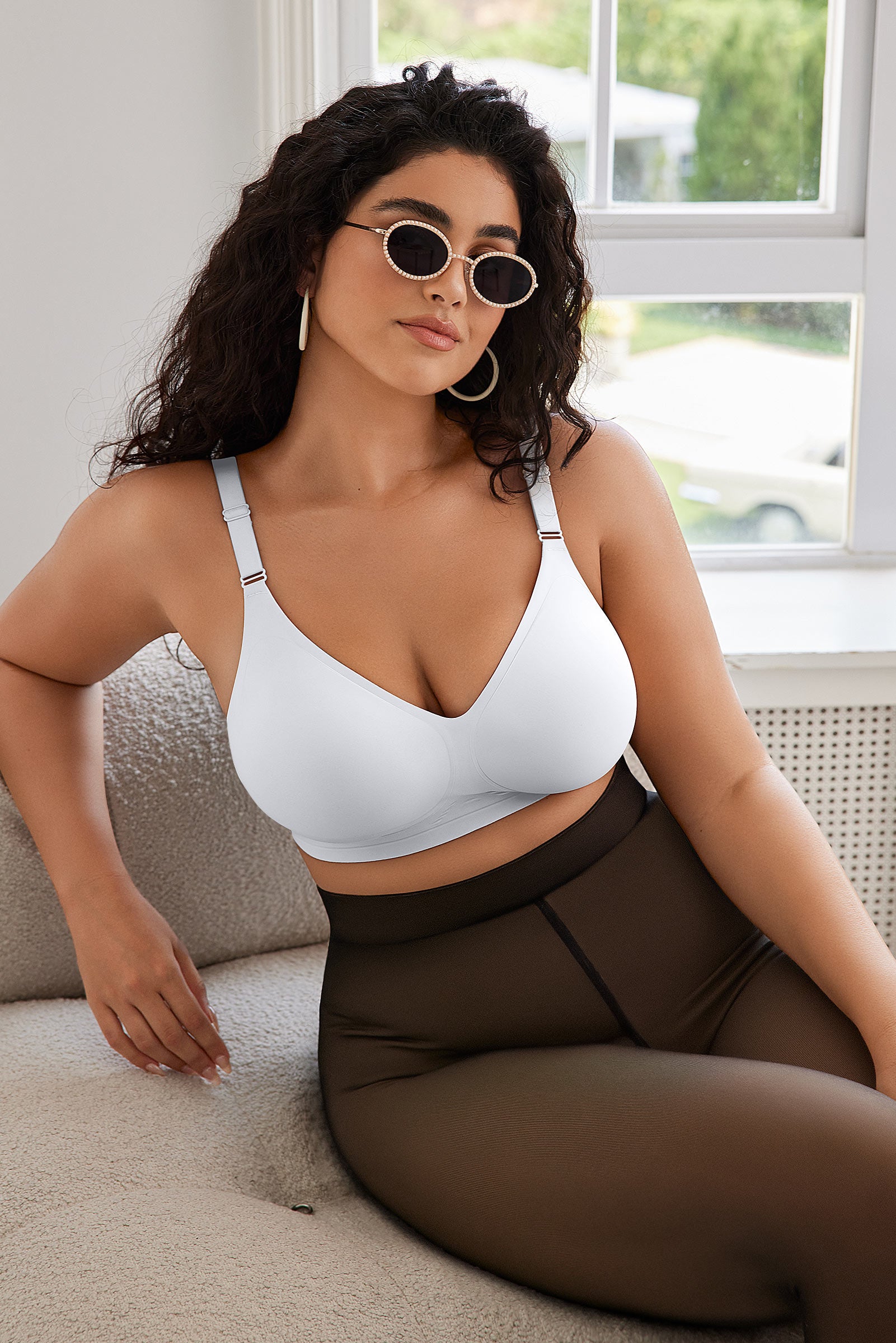 Wireless Bras with Front - Adjustable Straps